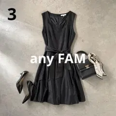 a4187【any FAM】ノースリーブワンピース ドレス シャンタン風 リボンのサムネイル