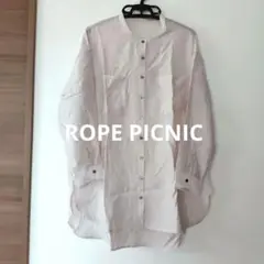 ROPÉ PICNIC 長袖 バンドカラーシャツ ベージュ 38のサムネイル