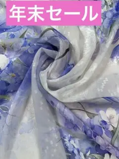 花柄シフォン スカーフ 70x70cm