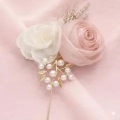 ❤️新品未使用❤️パール ブローチ コサージュ 卒業式 入学式 シルバー ピンク 桜
