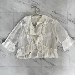 INGEBORG / インゲボルグ ボレロ シフォン オフホワイト Mサイズのサムネイル