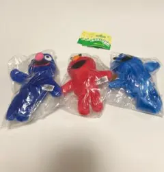 【3種セット】セサミストリートのぬいぐるみ　②　ガチャ