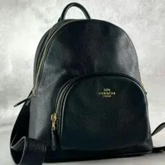 極美品 コーチ コート バッグパック リュック 2室 レザー ミニ ブラック