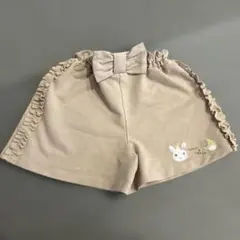 クーラクール　ウサギ刺繍リボン付きパンツ ベージュ
