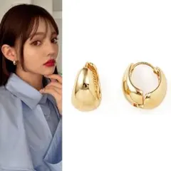 デザインフープピアス ゴールドピアスのサムネイル