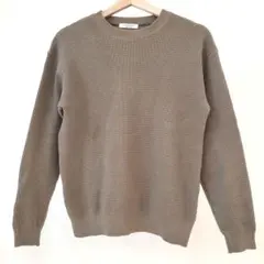 UNITED ARROWS ユナイテッドアローズ カーキ ワッフル編みトレーナーのサムネイル