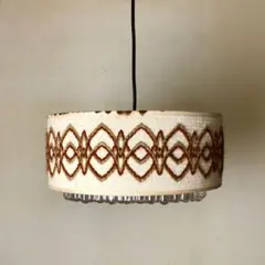 デンマーク　北欧ビンテージ　ジュートシェードペンダントランプ
