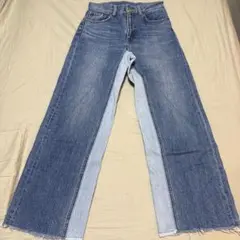 【LAGUNAMOON ラグナムーン】リメイクハイウエストワイドDENIMのサムネイル