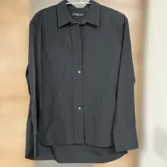 UNIQLO +Jスーピマコットンオーバーサイズシャツ（長袖）ブラック M