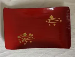 京漆匠象彦　九代目　西村彦兵衛　瑞雲　金箔　朱竹皿のサムネイル