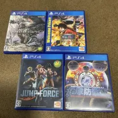 プレステ4 ソフト4本セット　ワンピース海賊無双　地球防衛軍など