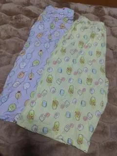 ユニクロ　すみっコぐらし　リラコ　2枚セット　紫　黄色