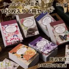 デザインペーパー　豆本 6冊セット 素材紙 海外 人物 花 シール コラージュ