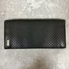 極美品　D&G ドルガバ　札入れ　長財布　パンチング　レザー　ブラック