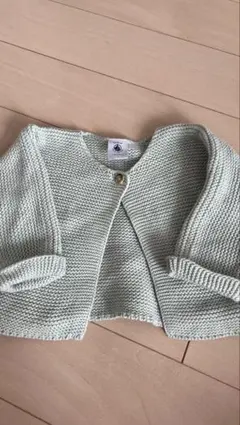 Petit Bateau ミントグリーン カーディガン 6m