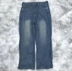 00s archive loose wide fade denim Y2K