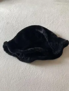 ファー素材 ブラック バケットハット