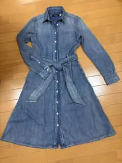 RALPH LAUREN ベルテッド デニム シャツドレス 00