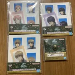 銀八先生 一番くじ I賞　証明写真ステッカー&カード F賞　銀魂高校校章バッヂ