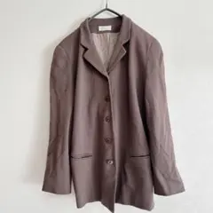 テーラードジャケット ブラウン系 カジュアル フォーマル　海外古着