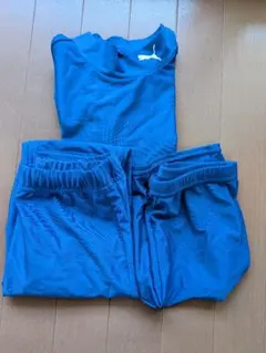 サッカー インナーウェア 青 サイズ140　3点セット