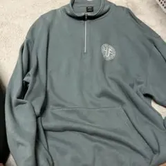 HUF ハーフジップ スウェット グリーン