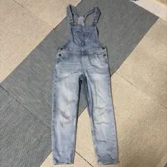 H&M ハートポケット デニム オーバーオール 110cm