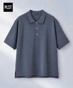 PLST プラステ ポロシャツ ダークグレー Lサイズ