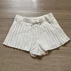 H&M エイチアンドエム　ニットショートパンツ　アイボリー　80