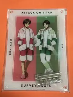 進撃の巨人　リヴァイ　エレン ルームウェアver. アクリルボード