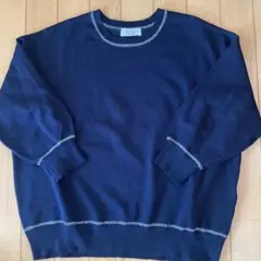Te chichi ネイビー クルーネックセーター 春物FREE 七分袖