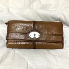FOSSIL 長財布 ブラウン レザー本革のサムネイル