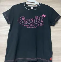 美品 メゾピアノ ベリエちゃん Tシャツ L 160 y2k ブラック 平成