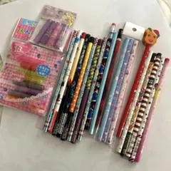 鉛筆20本セット&えんぴつキャップ12個