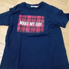 THE SHOP TK チェック柄 Tシャツ 100cm ネイビー