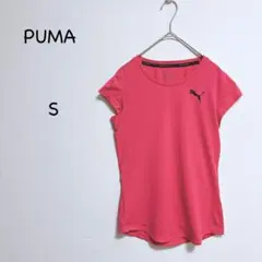 プーマ 半袖 Tシャツ S ピンク ドライ素材 ロゴ スポーツ ランニング