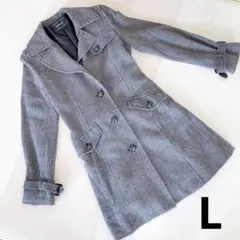 HusHusH ロングコート　グレー　L