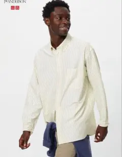 ユニクロ　JW オックスフォードオーバーサイズシャツ　41 イエロー　L