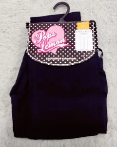 Pops Lemon 9分丈レギンス ブラック 160cm