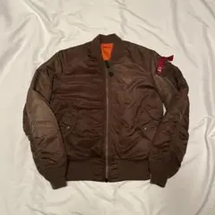 ALPHA INDUSTRIES MA-1 フライトジャケット ブラウンSサイズ