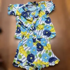 カラフル花柄 甚平 サイズ90
