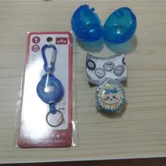 ちいかわ カラビナ付きリールキーホルダーとボールチェーンキーホルダー
