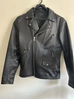 本革レザーダブルライダースジャケット ブラック