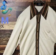 【個性派古着】　T&T クリーム色 ヴィンテージ感　レトロ　希少　長袖　M