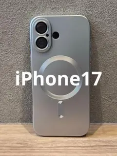 iPhone17 ケース シルバー MagSafe対応 マットレンズ保護 耐衝撃