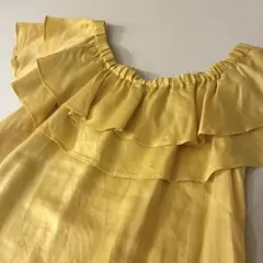 AND COUTURE アンドクチュール フリル トップス ブラウス イエローのサムネイル