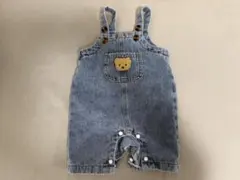 【美品】ベビー服　デニムオーバーオール　デニムサロペット60〜70サイズ