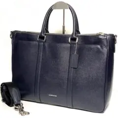 ✨良品✨COACH メトロポリタン 2way ブリーフケース ネイビー 斜め掛け