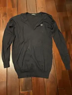 FRED PERRY Vネックセーター Sサイズ 黒　メンズ