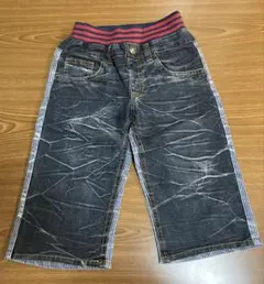 ハーフパンツ　デニムしわ柄　140